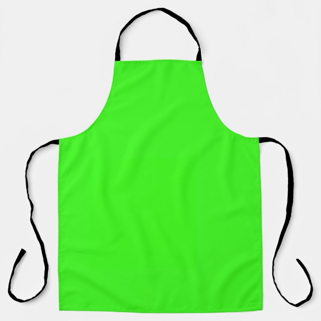 Neon Green Solid Colour  Apron (Front)