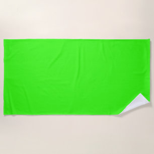 Neon Green Solid Colour Beach Towel
