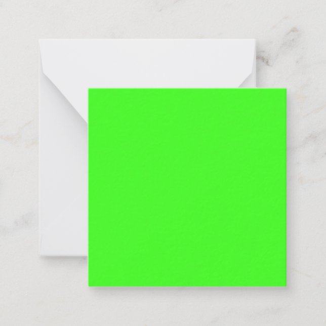 Neon Green Solid Colour Card (Front)