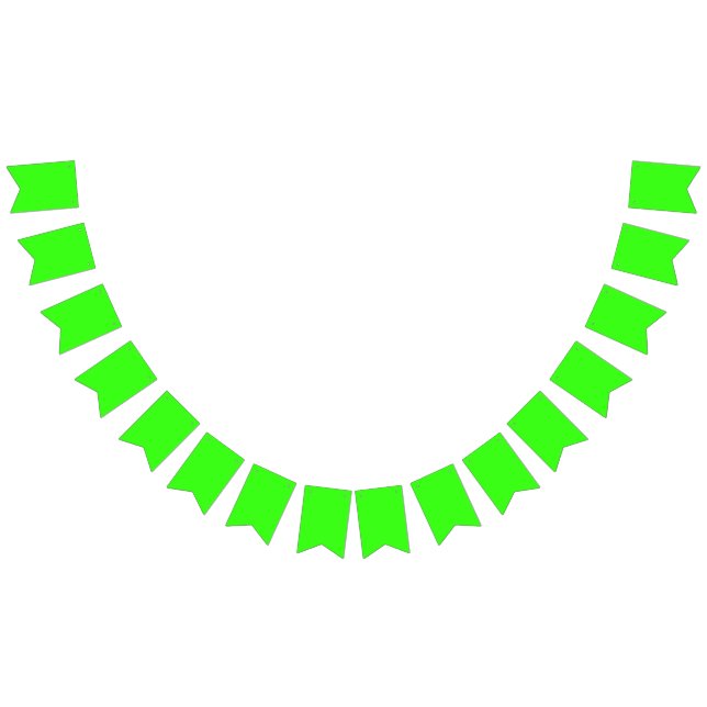 Neon Green Solid Colour | Classic Bunting Flags (All)
