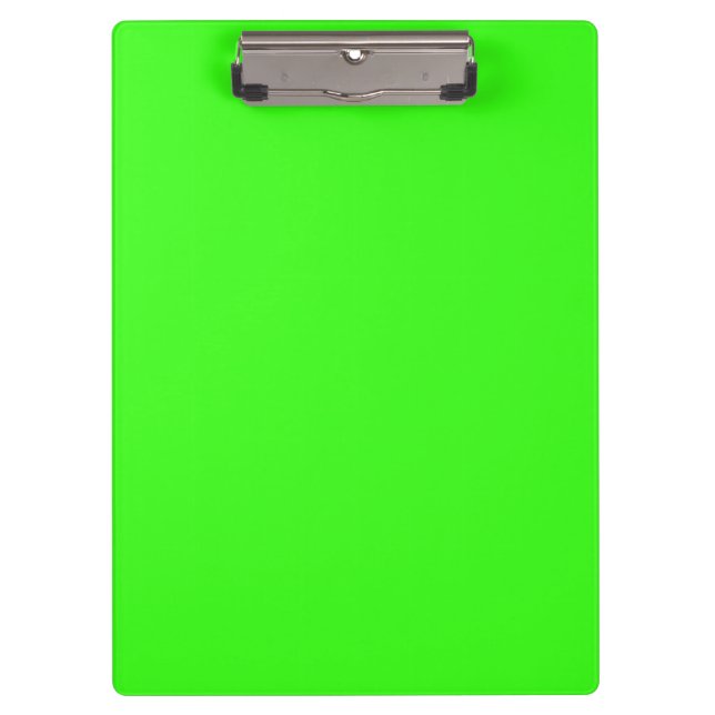 Neon Green Solid Colour | Classic Clipboard (Front)