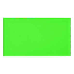 Neon Green Solid Colour Classic Name Tag