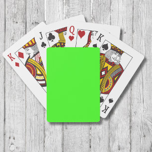 Neon Green Solid Colour   Classic Playing Cards