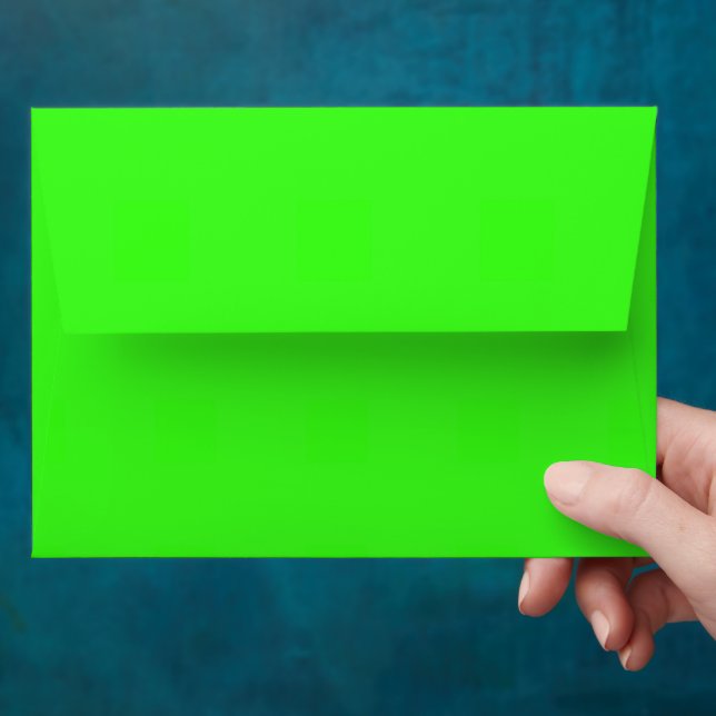 Neon Green Solid Colour  Envelope (Hand)