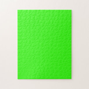 Neon Green Solid Colour Jigsaw Puzzle