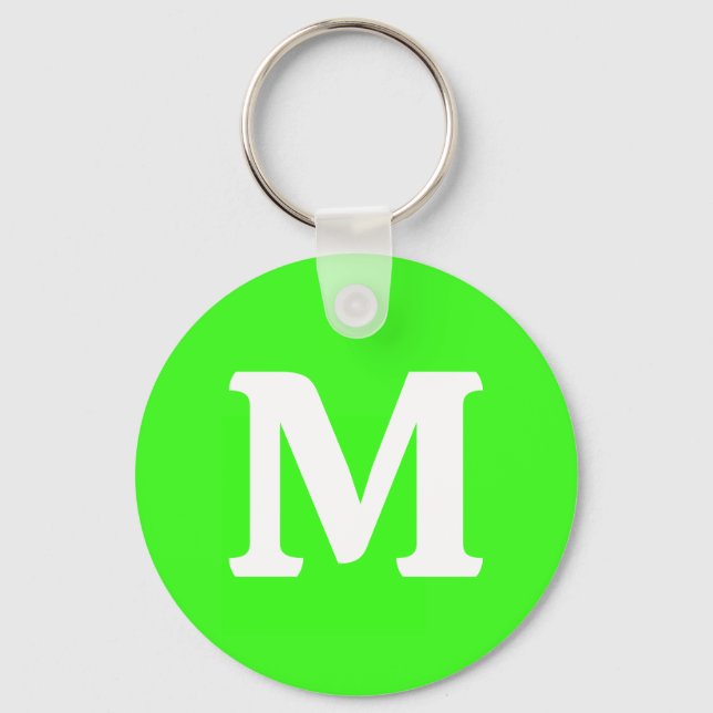 Neon Green Solid Colour  Keychain (Front)