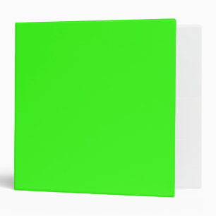 Neon Green Solid Colour Minimalist Binder