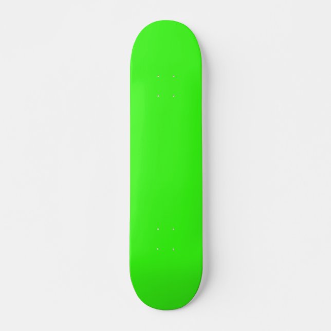 Neon Green Solid Colour Skateboard (Front)