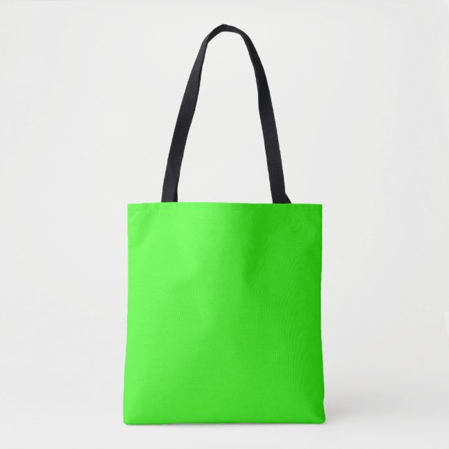 Neon Green Solid Colour Tote Bag (Front)