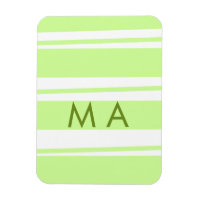 Neon green stripes Greek pattern letter monogram