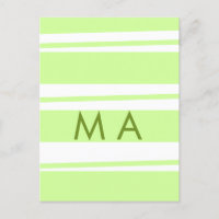Neon green  stripes Greek pattern letter monogram 