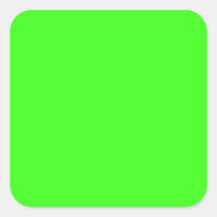 Neon Green Upscale Matching Colour Square Sticker