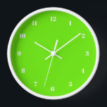 Neon Green Wall Clock Custom - Choose Colours<br><div class="desc">Customizable Beautiful Colours Clock - Choose / add your favourite background and number colours !  
Choose Your Unique Number Fonts !
Add your text / name / date / logo / image ...  or else :)
Enjoy - Be Happy - Be Healthy !</div>