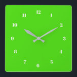 Neon Green Wall Clock Custom Colors Numbers Font<br><div class="desc">Custom Colors - Beautiful Neon Green Color Clocks - Customizable - or Choose / add your favorite background and number colors ! or Choose / Add Your Unique Number Fonts and Size ! Good Luck - Be Happy :) by MIGNED</div>