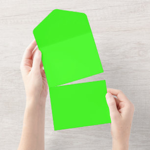 Neon Green Wedding All-in-One Invite – Customize