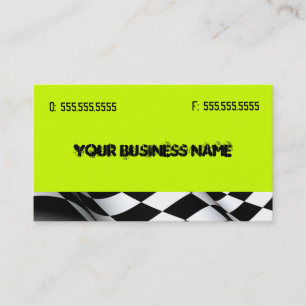 Neon Green with Flag Business Card