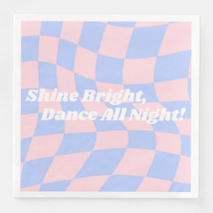 Neon Groovy Disco Birthday Napkin