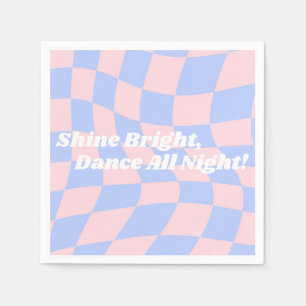 Neon Groovy Disco Birthday Napkin