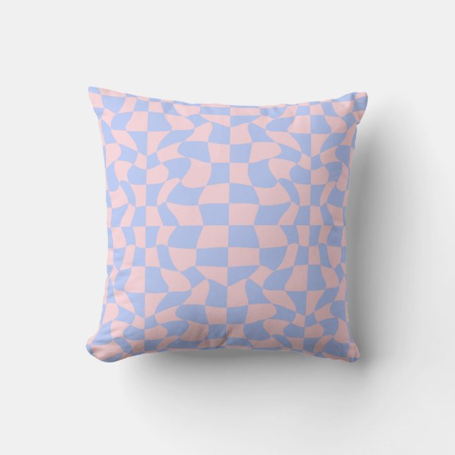 Neon Groovy Disco Throw Pillow (Front)