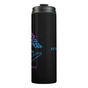 Neon Growth Bonsai   Personalized Aesthetic Coffee Thermal Tumbler