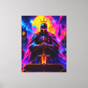 Neon Guardian Father Canvas Print