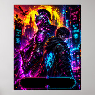 Neon Guardian Father Poster