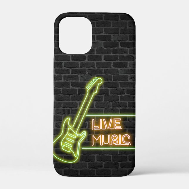 Neon guitar on brick Case-Mate iPhone case (Back)