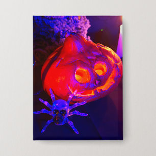 Neon Halloween pumpkins