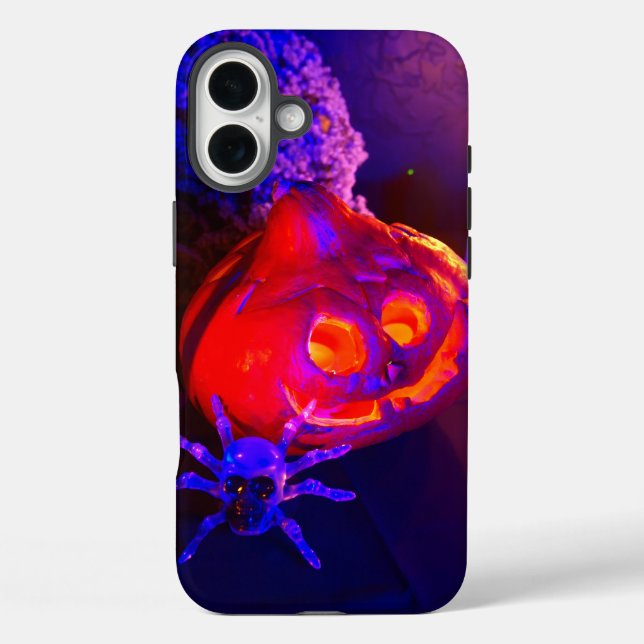 Neon Halloween pumpkins Case-Mate iPhone Case (Back)