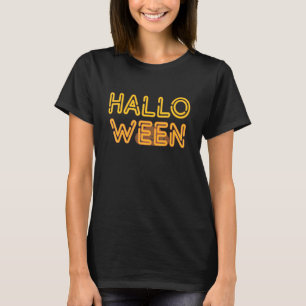 Neon Halloween Pumpkins Celebration Fun Holiday De T-Shirt