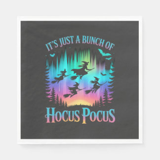 Neon Halloween Witches Png Napkin