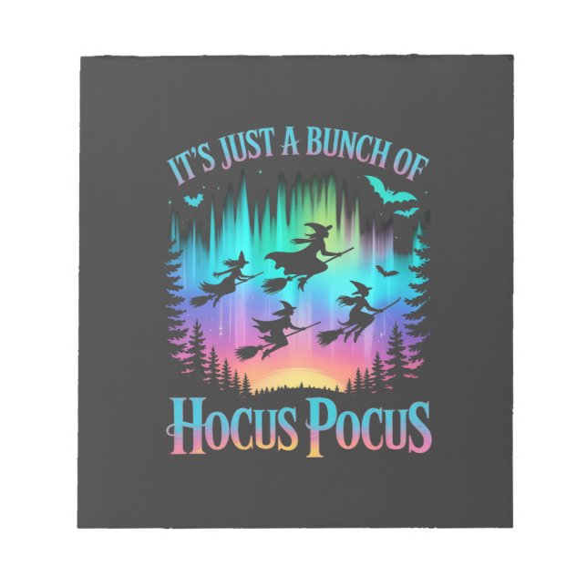Neon Halloween Witches Png Notepad (Front)