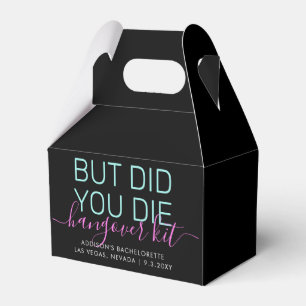 Neon Hangover Relief Kit Personalized Favor Box