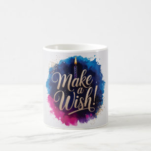 Neon Happy Birthday Design Coffee Mug