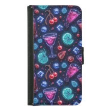 Neon Happy Hour Wallet Case