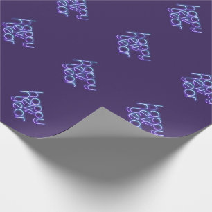 Neon Happy New Year Wrapping Paper
