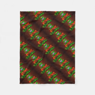 Neon Have A Very Merry Christmas Fleece Blanket