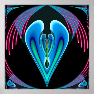 Neon Heart Poster
