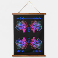 Neon Hibiscus Abstract Flower Art
