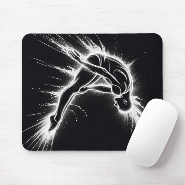 Neon High Diver Mouse Pad (With Mouse)