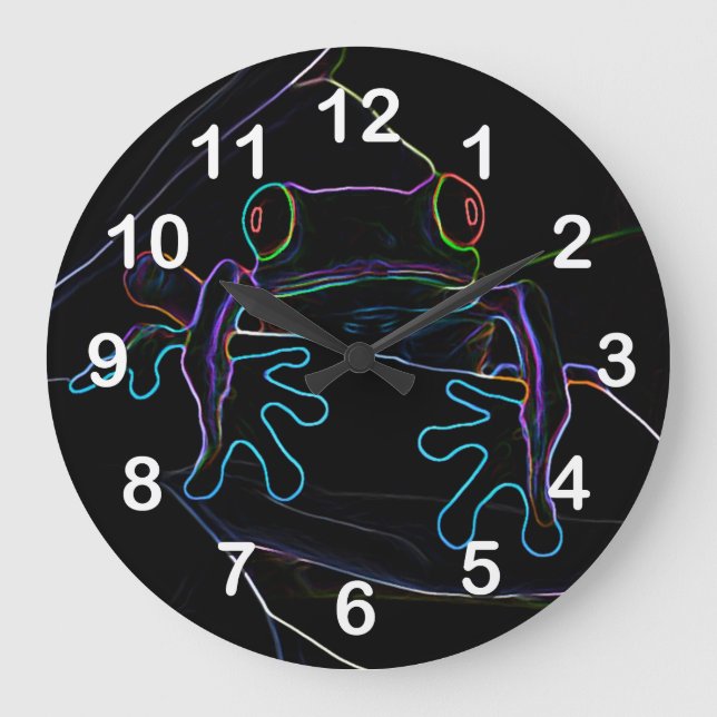 Neon Hopper Large Clock (Front)