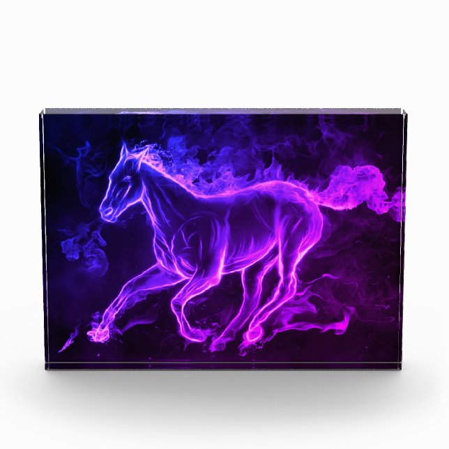 Neon horse photo block (Front)