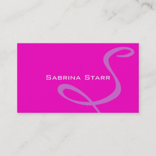 Neon Hot Pink Monogrammed Personalized Card