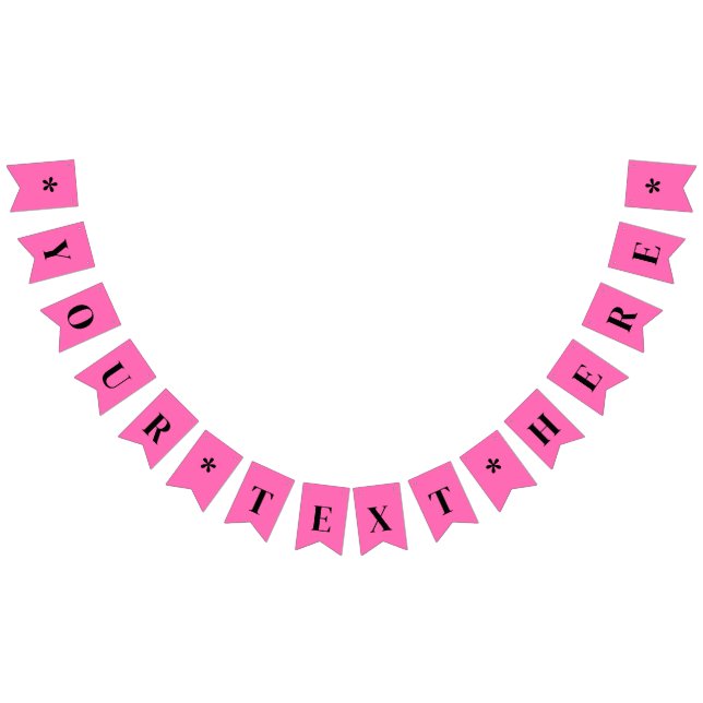 Neon Hot Pink Solid Colour | Custom Bunting Flags (All)
