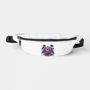 Neon Howl Retro K9 Unit Dog Sunglasses Palm Tree_1 Fanny Pack