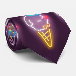 Neon Ice Cream Dog Tie