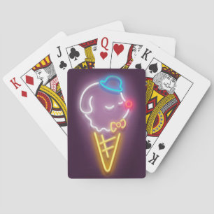 Neon Ice Cream Playing Cards