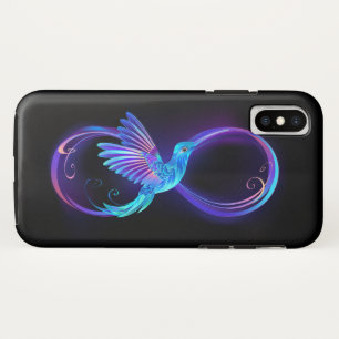 Neon Infinity Symbol with Glowing Hummingbird Case-Mate iPhone Case
