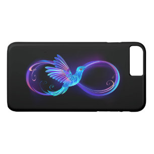 Neon Infinity Symbol with Glowing Hummingbird Case-Mate iPhone Case