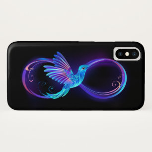 Neon Infinity Symbol with Glowing Hummingbird Case-Mate iPhone Case